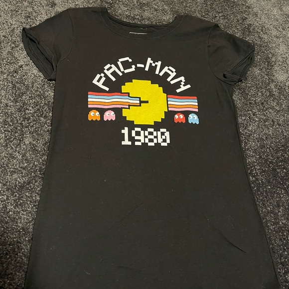 Cute Pac Man Fitted Tee- Worn 1x - Picture 1 of 3